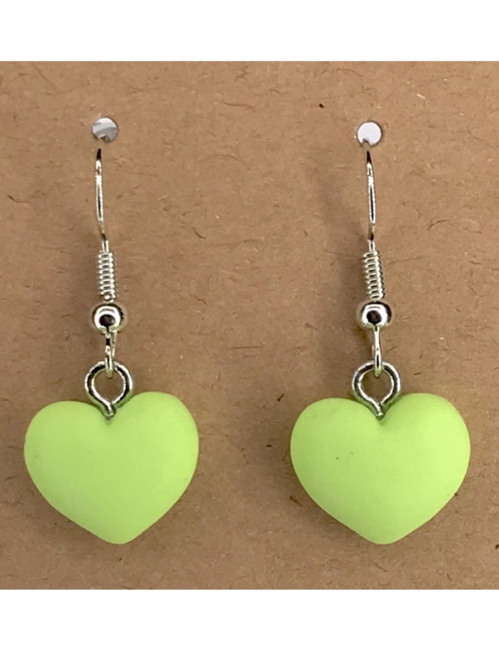 Mini Poly Resin Dangle Heart Earrings Fashion Jewelry